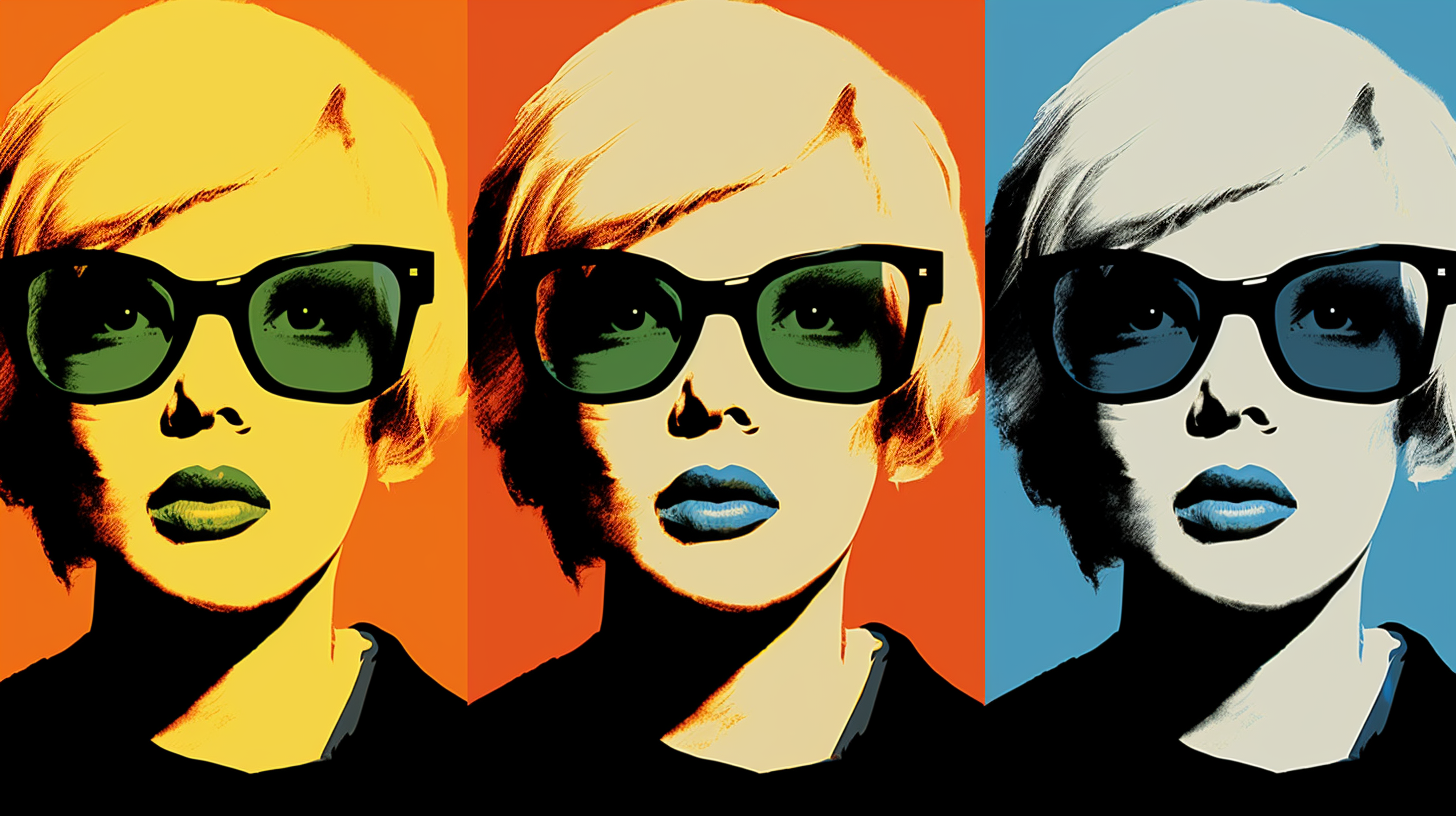 Warhol style pop art faces