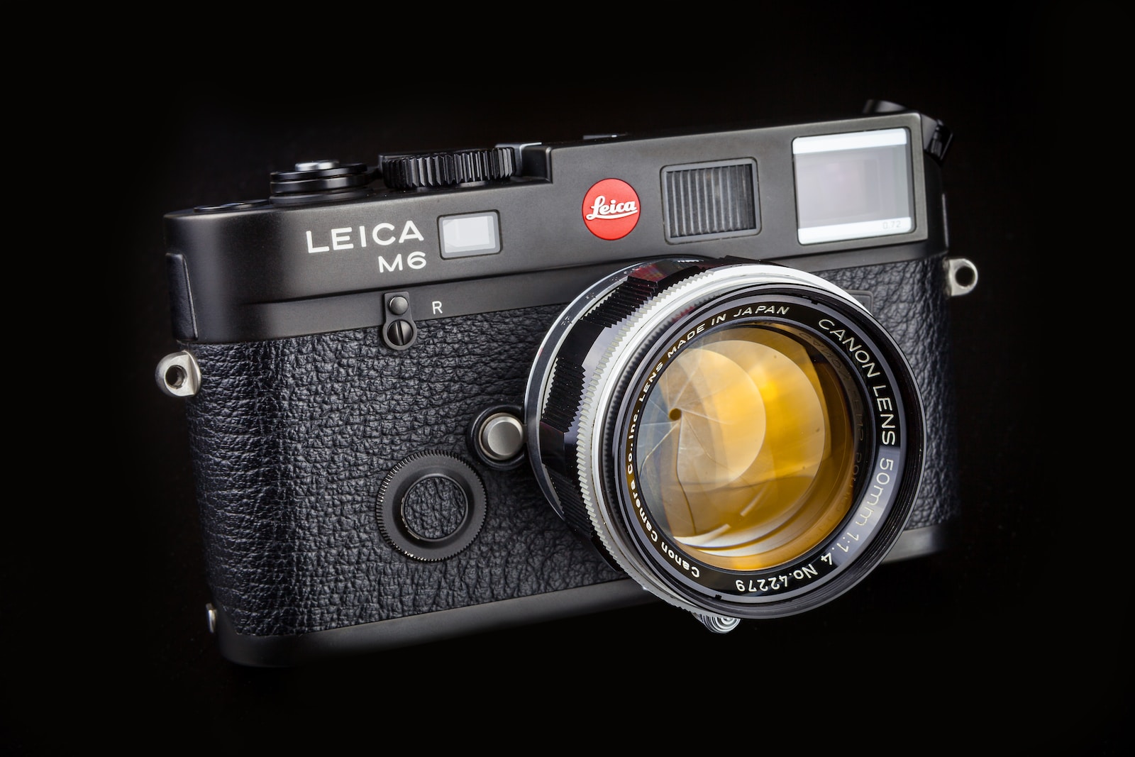 35mm film camera black Leica M6 SLR camera