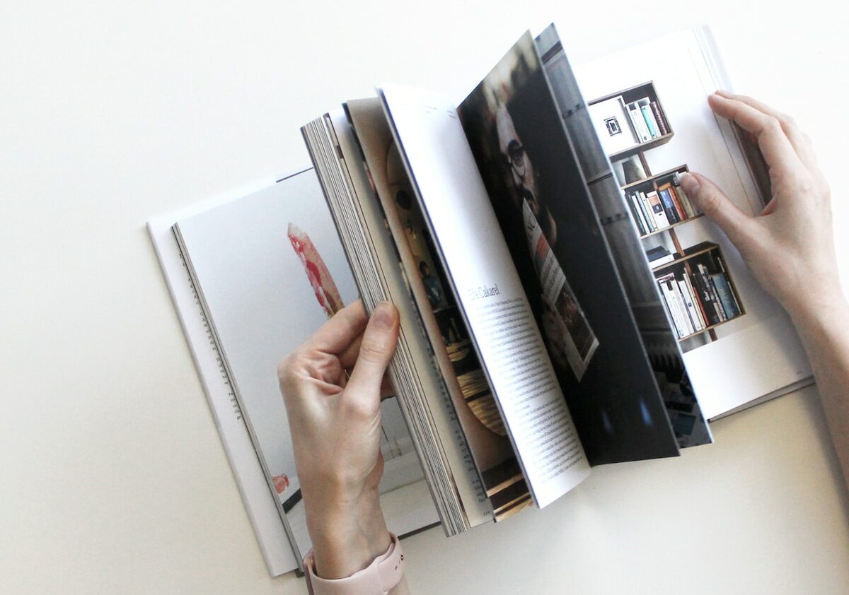flat lay photography of opened book