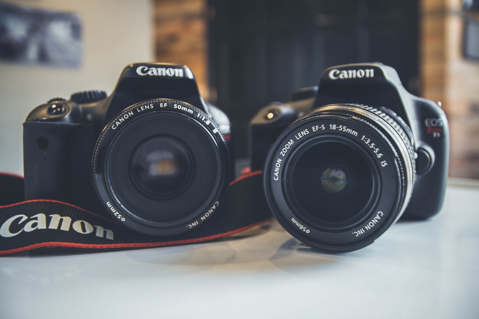 Prime Lens vs Zoom Lens two Canon DSLR cameras side by side